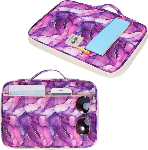 Travel Portfolio Organizer Waterproof A4 Document Bag Multifunctional Travel Note Pouch Zippered Case for Notebook, Ipad, Journals, Sketch Books(M...