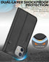 SHIELDON Case for iPhone 12/12 Pro 5G, Genuine Leather Wallet Case Magnetic RFID Blocking Credit Card Holder Kickstand Shockproof Cover Compatible...
