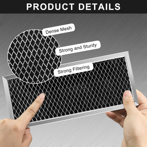 AMI PARTS JX81H WB02X10956 WB02X11544 WB2X10956 Microwave Charcoal Filter Compatible with G.E Microwave Vent Filter (2-Pack)...