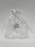 100pcs Sheer Organza Favor Bags For Wedding Baby Shower Rattan Print Gift Bags Samples Display Drawstring Pouches (3x4, silver)...