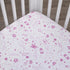 NoJo Disney Princess - Dare to Dream White & Pink Castle, Hearts & Stars Fitted Crib Sheet, Pink, White...