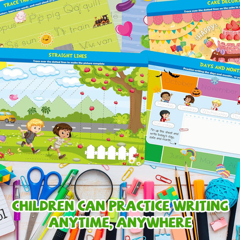 Handwriting Practice Book for Kids, Toddler Preschool Learning Activity for 3 4 5 Year Old Boys Girls, Kindergarten Educational Toys, Tracking Let...