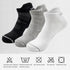 No Show Ankle Running Socks Men & Women Low Cut Athletic Sports Hidden Cushioned Tab Socks for Hiking Cycling Workout Golf Tennis Gym Walking 3 Pa...