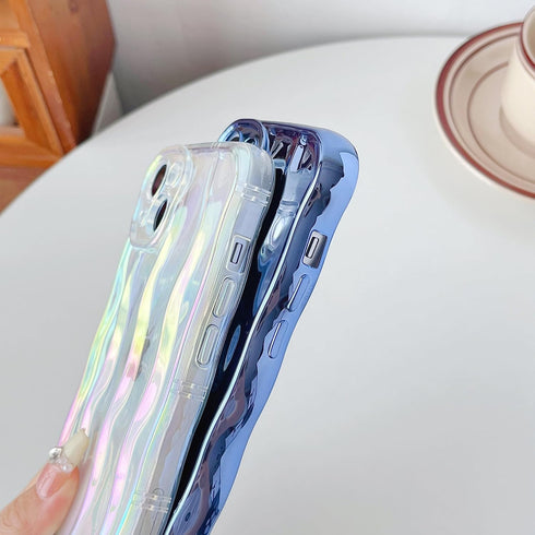 Caseative for iPhone 11 Case,Water Ripple Pattern Curly Wave Frame Soft Compatible with iPhone Case (Light Pink,iPhone 11)...