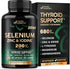 Thyroid Support for Women - Selenium 200 mcg | Zinc & Iodine | L-Tyrosine | Magnesium | Adaptogen Herbs - 20-in-1 Antioxidant & Immune Support - V...