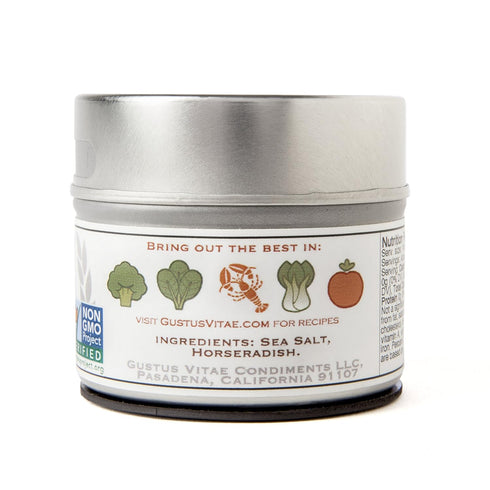 Wasabi Sea Salt - Gourmet Infused Sea Salt - Craft Seasoning - Non GMO - Magnetic Tin - 3oz - Crafted in Small Batches by Gustus Vitae | #11...