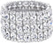 EVER FAITH Women's Round Shaped Austrian Crystal Wedding 3 Layers Luxury Elastic Stretch Bracelet...