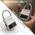 Fingerprint Padlock, Smart Padlock with USB Charging Support, Fingerprint Lock, Biometric Lock Suitable for Luggage, Bookcase, Suitcase, Backpack,...