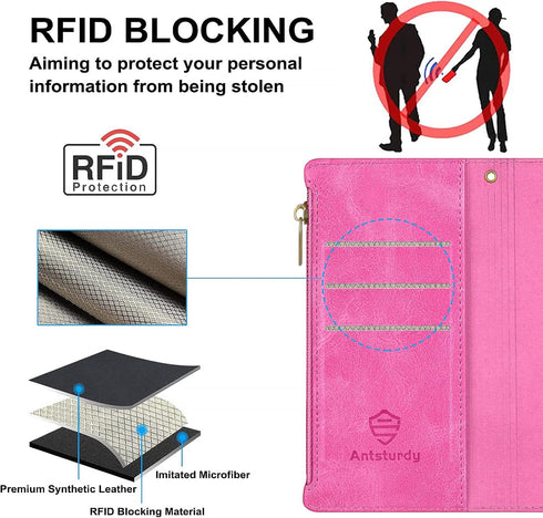 Antsturdy Samsung Galaxy Note 9 Wallet case with Card Holder for Women Men,Galaxy Note 9 Phone case RFID Blocking PU Leather Flip Shockproof Cover...