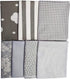 Misscrafts 7pcs Quilting Fabric 100% Cotton Craft Fabric Bundle Squares Grey Fat Quarters 18" x 22" for Patchwork DIY Sewing Scrapbooking...