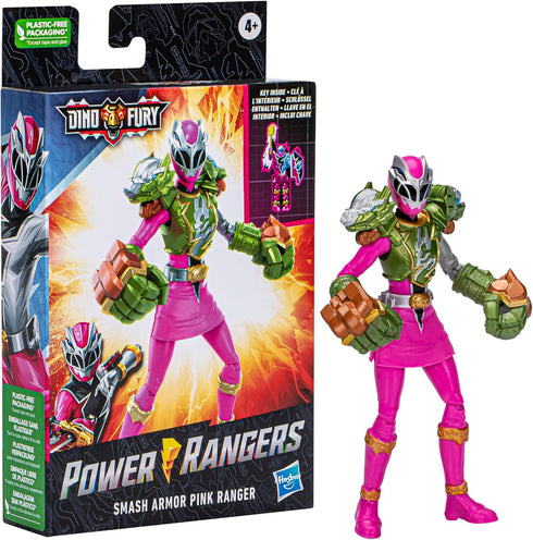 Spider-Man Power Rangers Dino Fury Smash Armor Pink Ranger, 6-Inch Power Rangers Action Figures Make Great Gifts for Boys and Girls Ages 4 and Up...