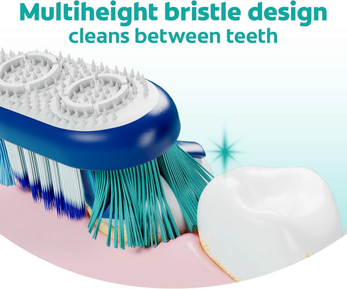 Colgate 360 Whole Mouth Clean Toothbrush, Adult Medium Toothbrushes, 5 Pack...