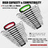 4 Pcs 48 Tool Gripper Wrench Organizer 5 x 11 In Plastic Wrench Rack Wrench Holder Wrench Storage with Handle Wrench Holders Organizers for Tool B...