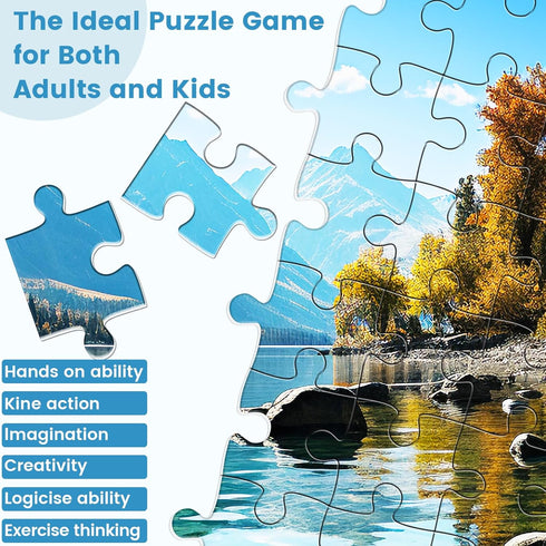500 Piece Puzzle for Adults, Jigsaw Puzzle,Glacier Park Jigsaw Puzzles 500 Pieces Birthday Party for Family Kids and Adults Funny Puzzle for Adult...