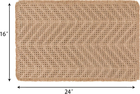 Bathroom Floor Mat,Boho Bath Mat,Super Absorbent Bath Mat,Bathroom Rugs Non Slip Washable, Quick Dry Shower Mats, Ultra Soft Bath Mat Towel,Brown,...