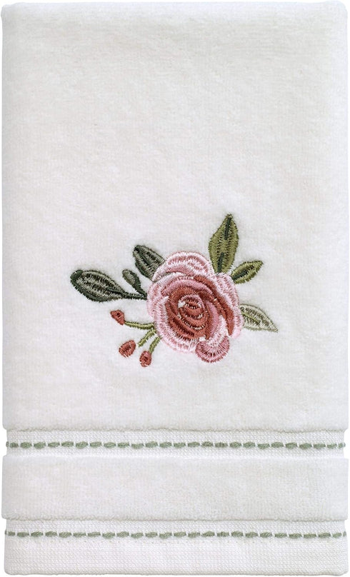 Avanti Linens - Fingertip Towel, Soft & Absorbent Cotton Towel (Spring Garden Collection), 13.00" x 13.00"...