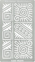 Aleks Melnyk No.433 Metal Stencil, Aztec Stencil Patterns and Symbols, Small Stencil, 1 PC, Template for Wood Burning, Engraving, Crafting, Scrapb...