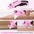 TOPLINE 2-Pack Pink Utility Knife Set, Retractable Pink Box Cutter and Pocket Folding Utility Knife, Blade Storage Design, 18-Piece SK5 Blades and...