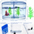 Mini Fish Tank with Divider, Small Beta Fish Tank Shrimp Tank Small Aquarium, 2/5 Gallon Double-Compartment Temporary Tank - Acrylic Aquarium Habi...