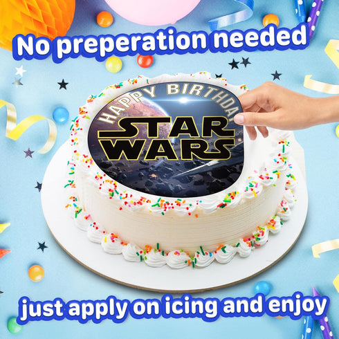 7.5 Inch Edible Cake Toppers – Galactic Space and Friends Adventure Themed Birthday Party Collection of Edible Cake Decorations...