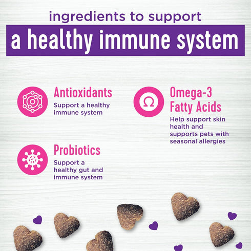 Wellness Salmon Flavored Soft Chew Immune & Allergy Supplements for Dogs, 90 Count...