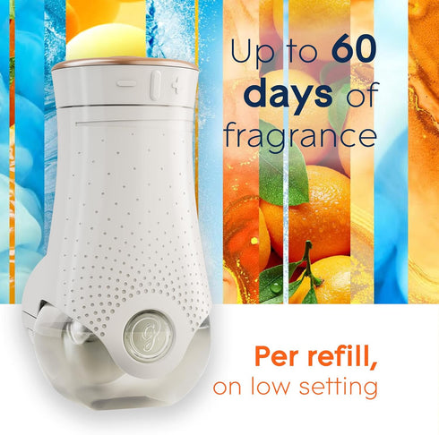 Glade PlugIns Refills Air Freshener Starter Kit, Scented and Essential Oils for Home and Bathroom, Coastal Sunshine Citrus, 4.02 Fl Oz, 2 Warmers ...