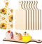 8 Pcs Mini Wooden Cutting Board with Handle 9.45 x 3.54 Inch Thicken Wooden Chopping Board Small Paddle Charcuterie Board Cooking Butcher Block Se...