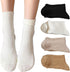 Women Cute Ruffle Frilly Turn Cuff Ankle Socks Scalloped Pointelle Solid Casual Crew Socks 4 Pairs...