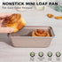 HONGBAKE Mini Loaf Pan for Baking Bread, Nonstick Small Banana Bread Tins Set of 3, 6 x 3.3 x 2 In Tiny Carbon Steel Meatloaf Pan - Rose Gold...