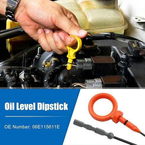 uxcell 1 Pcs Engine Oil Dipstick Engine Oil Fluid Level Dipstick for Audi A4 Base 3.2L V6 Gas 2006-2008 No.06E115611E...