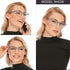Computer Reading Glasses Blue Light Blocking - 2 Pack Fashion Round Anti UV glare Eyestrain Gaming Readers Glasses Women Men, 1.0...