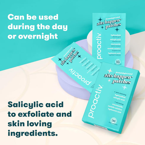 Proactiv Zits Happen® Hydrocolloid Acne Patches- Pimple Patches for Face and Back Acne with Pore Cleansing Salicylic Acid- 30 Count...