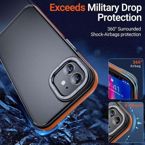 for iPhone 11 Phone Case, Shockproof for iPhone 11 Case, Military Grade Drop Protection, Protective Hard Back Slim Translucent Case for iPhone 11 ...