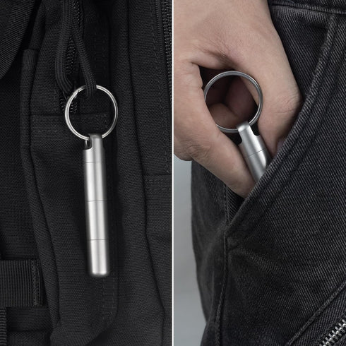 ThruNite Portable Titanium Pill Case 3 Layers Pill Container Waterproof Pill Organizer Holder for Travel Keychain EDC Daily Personal Care Outdoor ...