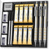 Nicpro Blocky Gear 0.9 mm Mechanical Pencils Set in Case, 3 Pack Metal Pencil 8 Tube with Lead Refills 0.9mm (HB 2B), 3 Erasers for Professional &...