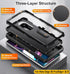 Case for Moto Edge 30 Pro/Edge+(2020) 6.7 Inch, Full Body Protection Heavy Duty Shock Absorbing 3 in 1 Silicone Rubber Built-in Stand with 2 Tempe...