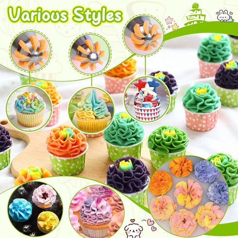 Suuker Ball Russian Piping Tips Lace Mold Pastry Cake Decorating Tool, Stainless Steel Cream Butter cream Cake DIY Baking Pastry Tools (3 Pieces)...