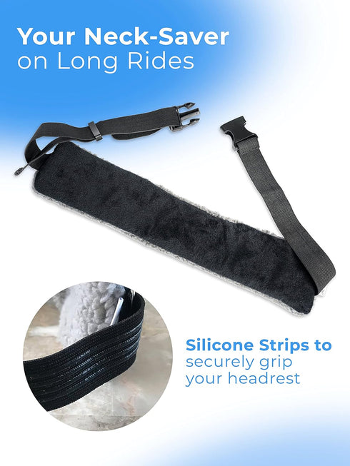 Travel Pillow Alternative Stops Bobbing | Airplane Head Straps and Car Support Band | Great on Travel Upright | Super Comfy Neck Support | Small &...
