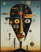 Posterizer 1 pcs-abstract futuristic steampunk head-Abstract & Modern Art-Fantasy & Fiction Art-Gift for Steampunk or Goth Fans-Decor for Home & O...