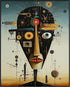 Posterizer 1 pcs-abstract futuristic steampunk head-Abstract & Modern Art-Fantasy & Fiction Art-Gift for Steampunk or Goth Fans-Decor for Home & O...