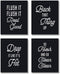 Brooke & Vine Funny Bathroom Decor Hip Hop 80’s 90’s Music Old School Rap Posters Wall Art Prints (UNFRAMED 8 x 10 Set of 4) Black and White Restr...