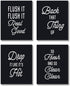 Brooke & Vine Funny Bathroom Decor Hip Hop 80’s 90’s Music Old School Rap Posters Wall Art Prints (UNFRAMED 8 x 10 Set of 4) Black and White Restr...