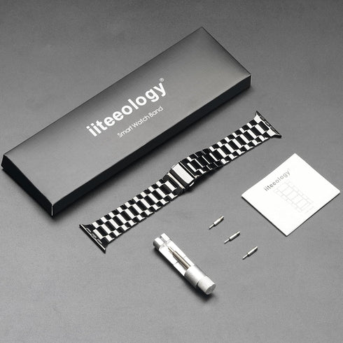 iiteeology Lightweight Stainless Steel Band Designed for Apple Watch Ultra 2 & Ultra, Series 1-10, 46mm, 45mm, 44mm, 42mm, Replacement iWatch Band...