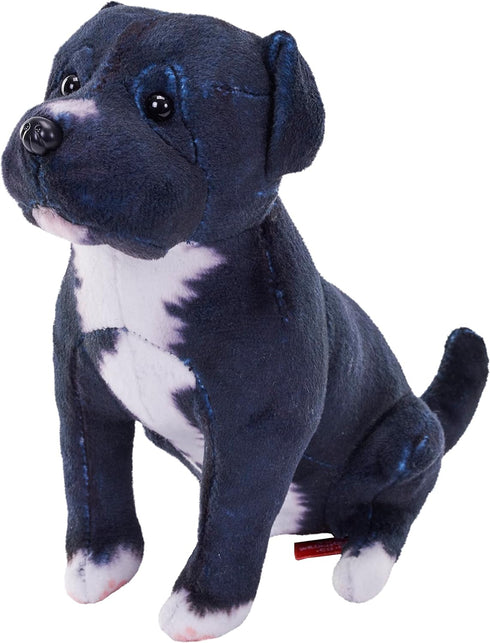 Wild Republic Rescue Dog, Black Pitbull, Stuffed Animal, with Sound, 5.5 inches, Gift for Kids, Plush Toy, Fill is Spun Recycled Water Bottles...