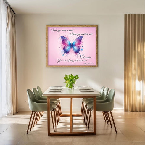 Posterizer 1 pcs-You Can Always Quit Tomorrow-Mary Ellen Kraus-Famous Figures Art Collection-Quotes- Living Room Bedroom Decor- unframed wall art...