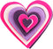 Playfully Ever After 1 to 6 inch Multi-Size Color Pack 24pc Felt Hearts (Pink/LightPink/Purple/Darkpurple)...