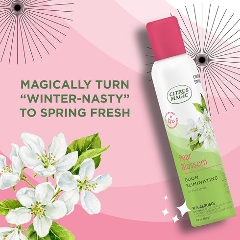 Citrus Magic Limited Edition Odor Eliminating Air Freshener Spray, Pear Blossom, 3-Ounce, Pack of 3...