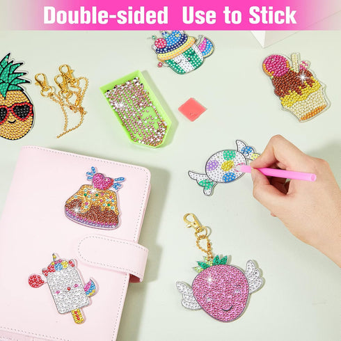 MTLEE 10 Sets Arts and Crafts for Kids Ages 8-12 5D Diamond Painting Keychain Kits Gem Art Kits for Girls Crafts Gem Painting Kits Diamond Art Gif...