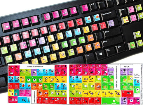 Adobe Premiere Keyboard Stickers Laminated MATT New (11.5 x 13 mm)...