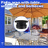Sadnyy 2 Sets Parasol Umbrella Hole Ring Plug and Cap Set Outdoors Deck Table Hole Cover Insert Thicker Umbrella Plug for Patio Table Yard (Black)...